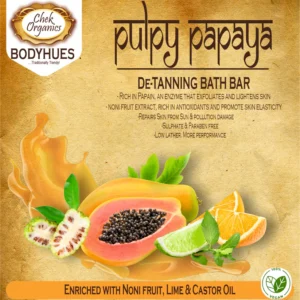 Organic Pulpy Papaya De-Tanning Bath Bar (100g) – Set of Two